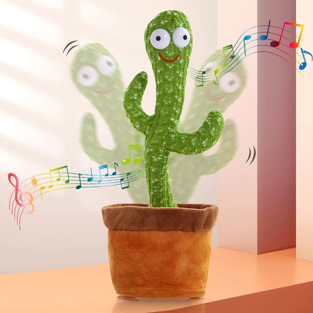 Cute Dancing Cactus Toy for Kids | Talking Dancing Shaking & Talk Back with Lights | Happy Birthday Gift